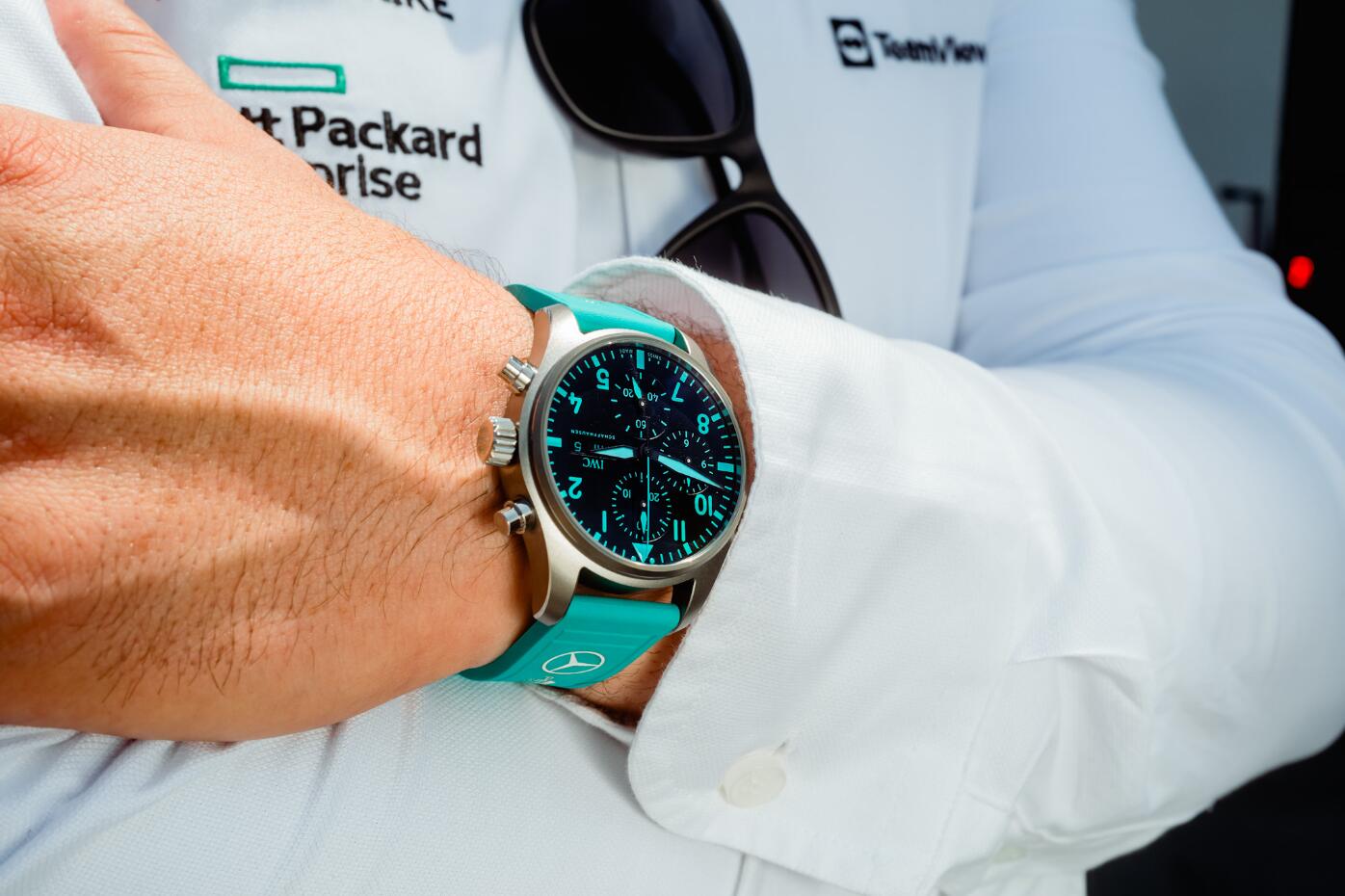 Práctico: replica IWC presenta el nuevo reloj de piloto Chronograph 41 Edition ‘Mercedes-AMG Petronas Formula One Team’