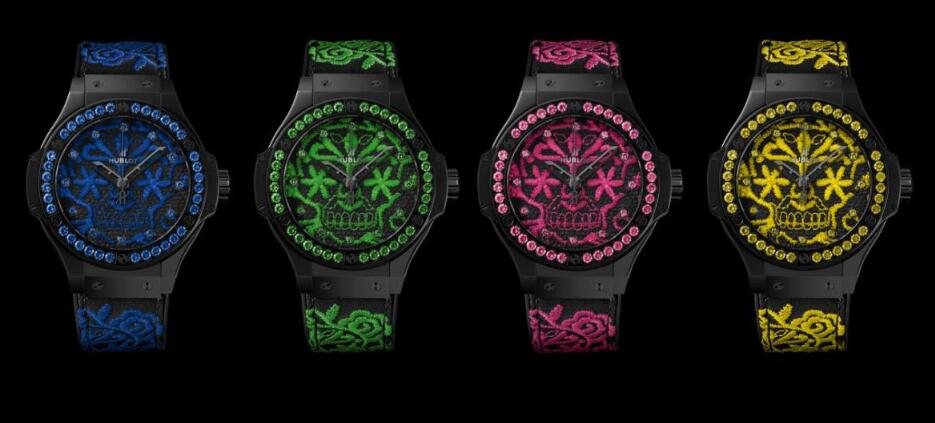 Replica Hublot Big Bang Broderie Sugar Skull Fluo: precio de Singapur y reseña